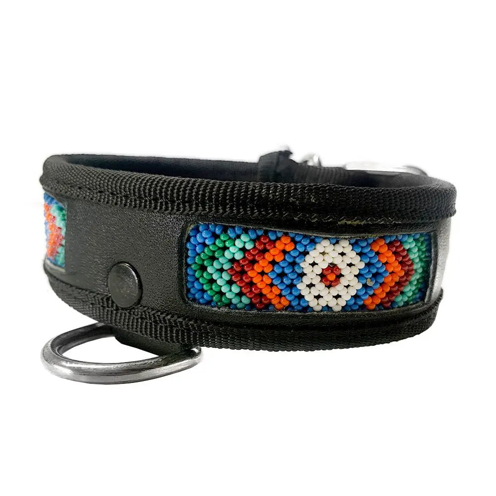 COLLAR ARTESANAL WIXARI PETS OJO DE DIOS (ROJO, VERDE Y AZUL) S - FridaPets - Perro y gato - Guardarropa - FridaPets