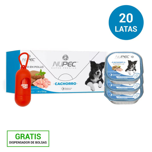 Nupec Cachorro Paquete 20 Latas Alimento Húmedo + Regalo FridaPets