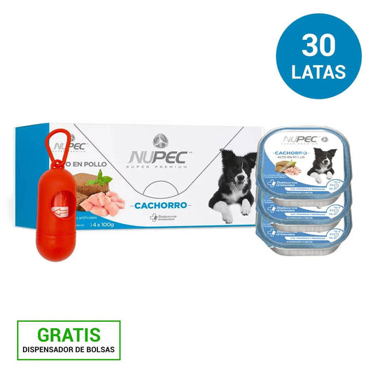 Nupec Cachorro Paquete 30 Latas Alimento Húmedo + Regalo FridaPets