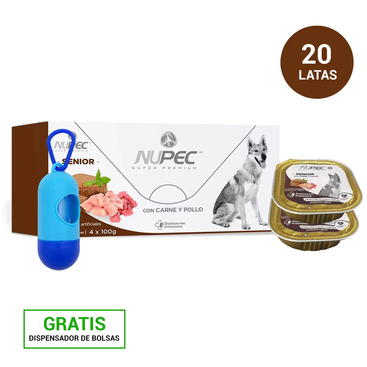 Paquete 20 Latas de Nupec Senior Alimento Húmedo + Regalo FridaPets