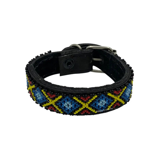 Collar Artesanal Ojo de Dios Rombos Azul "XS" FridaPets